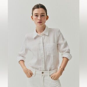 H&M white linen shirt